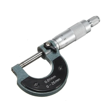 0-25 mm 0.01 mm Zunaj Zunanje Meritev Merilnika Mikrometer Strojnik Merjenje Polje Natančno Merjenje Orodje