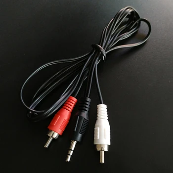 1,2 m 3.9 ft 3,5 mm Vtič priključek za Dvojno 2 RCA moški Kabel, PC Stereo Audio Splitter Aux Na 2 RCA Audio Kabli SD&HI