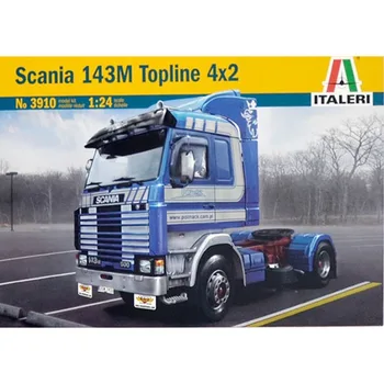 1/24 ITALERI Plastičnih Sestavljeni Modela Avtomobila Igrača Scania143M Topline4x2 Prikolico Težka Tovornjak Glavo #3910 Slike 2