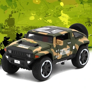 1:32 Hummer HX Zlitine Modela Avtomobila Diecasts Kovinskih Igrač Off-Road Vozila, Model, Visoko Simulacije Zvok, Svetloba Zbirka Otroško Darilo Slike 2