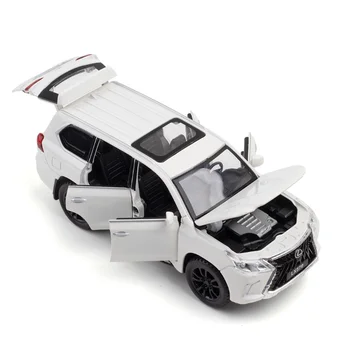 1:32 LEXUS LX570 SUV Visoko Simulacije Zlitine Kovin Modela Avtomobila Diecast Vozil, Potegnite Nazaj Za Otroke Darilo Igrača A257 Slike 2