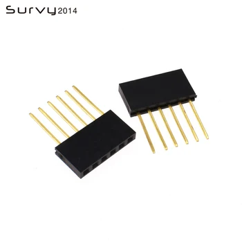 10 / 50PCS pin header 6 pin 2.54 mm dolg eno vrstico ženski krhke dele elektronskih komponent varnost dodatna oprema diy elektronika Slike 2