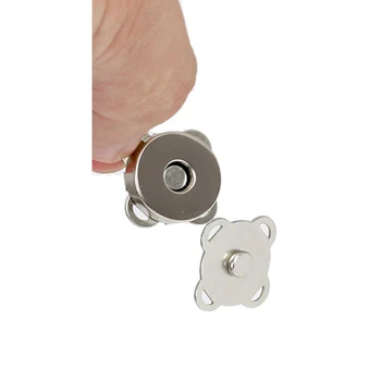 10 Kompletov/paket 14 mm Magnetne Plum Blossom Vnesite Ročno zašiti Magnet Gumb Plašč za Nevidnost Skriti Gumb Vreča, Pribor za Oblačila, Slike 2