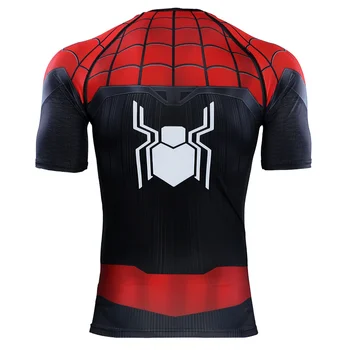 100 cm - 160 cm Spider Hero Raglan Rokav Stiskanje Srajce Moške 3D Tiskanih T Majice Kratek Rokav Cosplay Kostum Vrhovi Moški