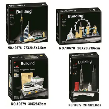 10678 Arhitekture Stavbe Nastavite London 21034 Big Ben, Tower Bridge Model Gradnik Opeke Združljiv Igrače Lepining