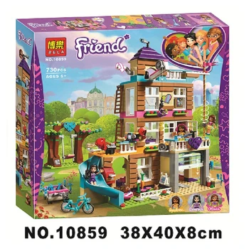 10859 Združljiv Lepining Prijatelji 730Pcs Igrače za Otroke, Dekleta Serije Prijateljstvo Hiša Nabor gradnikov Opeke Otroci Darila Slike 2