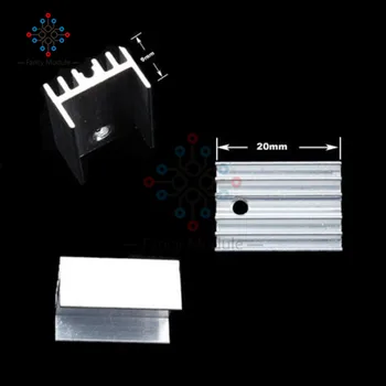 10sets TO-220 Srebro Heatsink hladilnega telesa za Regulator Napetosti ali MOSFET Slike 2