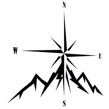 11.8 cm*za 12,9 cm NSWE Moda Compass Rose Navigacijo 4x4 Offroad Avto Nalepke, Vinilne Nalepke S6-3545 Slike 2