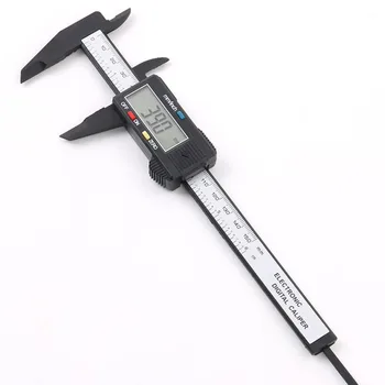 150mm 6inch LCD Digitalni Elektronski Ogljikovih Vlaken Vernier Kaliper Merilnik Mikrometer za Merjenje Orodja Black Slike 2