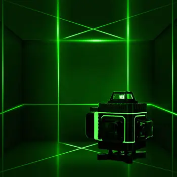 16 Linij 4D Laser Ravni 360 Vodoravno In Navpično Križ Super Močan Auto Self-Izravnavanje Green Line Laser Ravni EU različica Slike 2