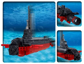 193Pcs Mornarica Vojske Jedrski pogon, Podmornice Balističnih Raket skupnosti za Atomsko SSBN Brinquedos gradniki Določa Izobraževalne Otroci Igrače Slike 2