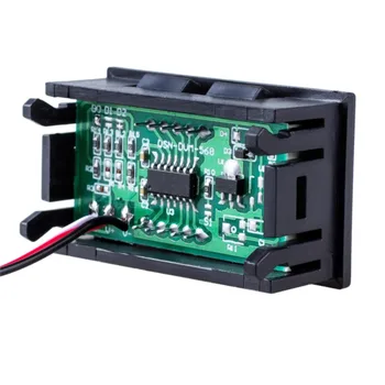 1pc DIY Mini Voltmeter Digitalni Tester Napetosti Test Baterije DC 0-30V 0-100V 3 Žice Rdeča Zelena Modra za Auto Avto LED Zaslon Gauge Slike 2