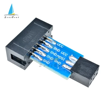 1pcs 10 Pin-do 6-Pin Adapter Odbor za AVRISP MKII USBASP STK500 Visoke Kakovosti