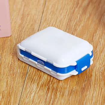 1pcs Plastično Zložljivo Sili Polje Prenosni komplet za Prvo Pomoč Potovanja Majhne Medicine Organizator Domov Mini Medicine Škatla za Shranjevanje