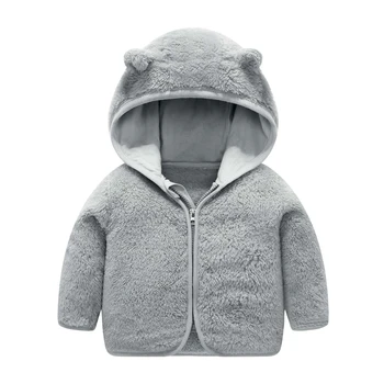 2020 Debel Toplo jakno za boy Otrok Flanela Oblačila za dekleta hooded suknjič Novorojenčka Oblačila Plašč Baby girl Obleke 0-6Y