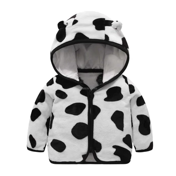 2020 Debel Toplo jakno za boy Otrok Flanela Oblačila za dekleta hooded suknjič Novorojenčka Oblačila Plašč Baby girl Obleke 0-6Y Slike 2