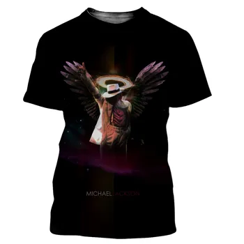 2021 Klasičnih Enega kosa Michael Jackson T-shirt za Moške in Ženske 3D Natisnjeni T-shirt Hip-hop Ulične Poletje Priložnostne Vrh