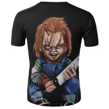 2021 Nov Horror Film Chucky T -Shirt 3d Tisk T -Shirt Kul Moške In Ženske Vseh Tekmo T-Shirt Priložnostne Ulične Klovn T-Shirt Slike 2