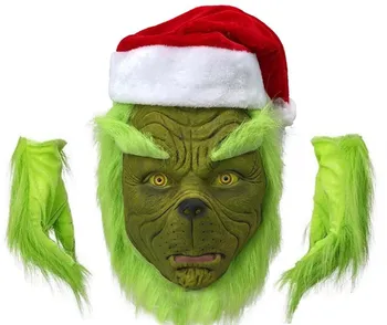 2021 nove Božič cosplay kostum zelene lase pošast Grinch stranka uspešnosti Kostum Vrh Hlače masko set