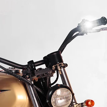 2021 novo priljubljeno 2pcs Led Eagle Eye Svetilka iz Aluminija Motocikel Povratne Luči Svetle Megle Svetilka za Dnevno Vožnjo Svetlobe Utripajoča Svetloba Slike 2