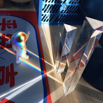 30*100mm Trikotno Prizmo Študentov, Optično Steklo, Velika Mitsubishi Ogledalo Poučevanja Preizkusa Mavrica Fotografije Mega Sevencolor Svetlobe Slike 2
