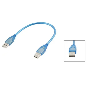 30 cm 1 Ft USB 2.0 Tip A/A Moški-Moški Kabel Podaljšek Kabla Modra Slike 2
