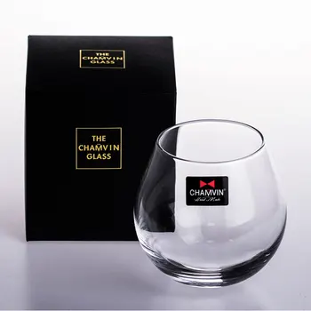 340ml Kratek Steklene Kroglična Whisky Rock Stekla Tekmo Lesene Palete Ustvarjalnih Žganje Snifters Whisky Mešalniku Imetnik Bar Kozarec Vina
