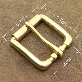 4 cm Trdni Brass Roller Belt Sponke enojna, Dvojna, Pin Jezika Vile DIY Usnje Obrti Vrečko Trak Jeans Tkanine Pes Ovratnik Slike 2