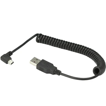 40 CM USB 2.0 Moški MINI USB 2.0 Moški 90 Stopinj Zložljive Podatki Kabel za Polnjenje