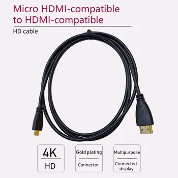 4K 1,5 M Črn Mikro HDMI (združljiv S HDMI-združljiv Kabel za Raspberry Pi 4 Model B Model B Micro Kabel Adapter Slike 2