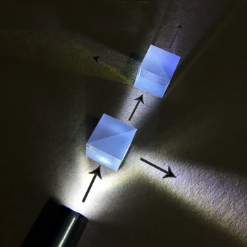 5:5 Beamsplitter Delitev RatioTransflective K9 Kocka Prizmo Optično Steklo, Trikotni Prism30x30x30mm Slike 2