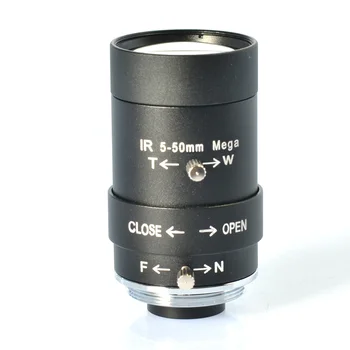 5-50mm CS Mount HD z Ročnim Ostrenjem Kotno-Osrednja CCTV Objektiv F1.6 Zaslonke za CCTV Kamere Slike 2