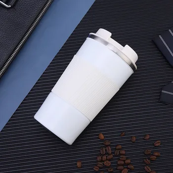 500 ML Vrč Skodelico Kave s pokrovom iz Nerjavečega Jekla Silikonski Kave Izolirana Vode Pokal Prenosni Zunanji Prenosni Pokal Za Darila Slike 2