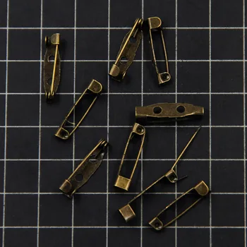 50Pcs Broške Nazaj Bar Varnostne Zaponke 2 Luknje Zlitine Bron Ton Nakit DIY, zaradi Česar Ugotovitev 20x5mm