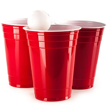 50Pcs/Set 450 ml Rdeče Plastične Skodelice za Enkratno uporabo Stranka Pokal Bar, Restavracija Oskrbuje Gospodinjskih Predmetov za Dom Dobave