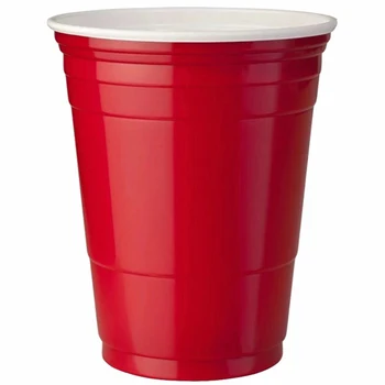 50Pcs/Set 450 ml Rdeče Plastične Skodelice za Enkratno uporabo Stranka Pokal Bar, Restavracija Oskrbuje Gospodinjskih Predmetov za Dom Dobave Slike 2