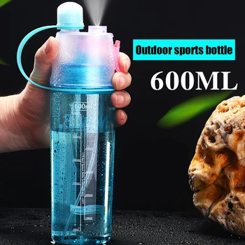 600 ml 4 Barve iz trde Plastike Spray Cool Šport Steklenico Vode Prenosni Plezanje na Prostem Kolo Shaker Moje Steklenice Vode