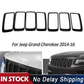7 Kos/Set ABS, Spredaj Vstavite Avto Dirke Barvah Črna Vent Luknjo Trim Obroč Pokrov Za Jeep Grand Cherokee Up Slike 2