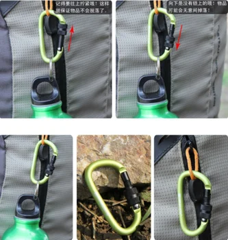 8 cm Aluminij Carabiner D-Obroč Ključnih Verige Posnetek Kampiranje Keyring Snap Kavelj na Prostem Travel Kit Slike 2