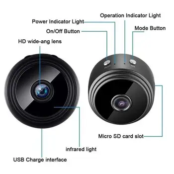 A9 1080P HD Wifi Kamera, Mikro Telefonski Brezžični Video Snemalnik nadzorna Kamera Mini IP Kamero Podporo XIAODOU APP Slike 2