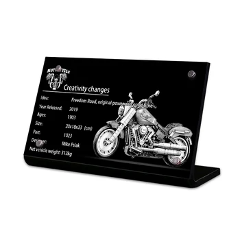 Akril zaslon stojalo blagovne znamke, ki je primerna za model 10269, Harley-Davidson, Fat Boy toy gradniki Slike 2