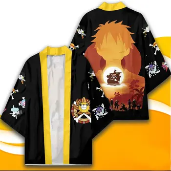 Anime ENEM KOSU Monkey D. Luffy Cosplay Kostume Kimono Teens Haori Tisoč Sončnih Jopico Plašč, Jakno, kopalni plašč Pižamo Vrh