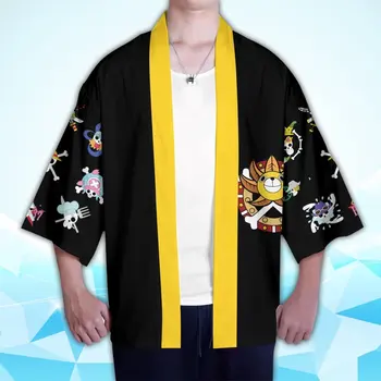 Anime ENEM KOSU Monkey D. Luffy Cosplay Kostume Kimono Teens Haori Tisoč Sončnih Jopico Plašč, Jakno, kopalni plašč Pižamo Vrh Slike 2