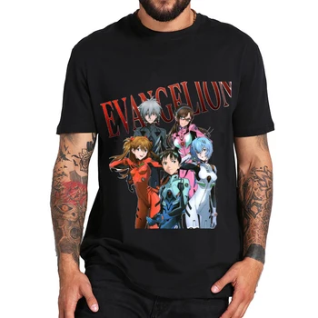 Anime Rei Ayanami Evangelion športna Majica s kratkimi rokavi Moški Novo Črno Priložnostne Kratkimi Rokavi Tshirt Manga tiskanja Unisex T-shirt Tees