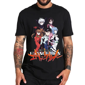 Anime Rei Ayanami Evangelion športna Majica s kratkimi rokavi Moški Novo Črno Priložnostne Kratkimi Rokavi Tshirt Manga tiskanja Unisex T-shirt Tees Slike 2
