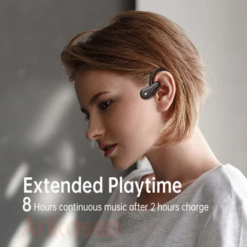 Arikasen 16GB MP3 Predvajalnik, Bluetooth, Združljiva Kostne Prevodnosti Slušalke Odprte Ear Brezžične Slušalke z Mikrofonom za Šport Slike 2
