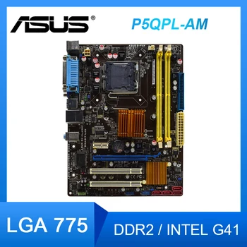 ASUS P5QPL-AM Motherboard LAS 775 Intel G41DDR2 RAM 8GB USB2.0 1×PCI-E X16, VGA, uATX Placa-mãe Za Core 2 Duo E3400 Q8400 cpe