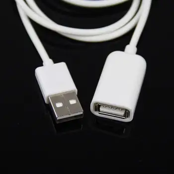Bela PVC, Kovinski USB 2.0 Moški Ženski Podaljšanje Adapter 3 m 1m Kabel Kabel K9N4 Slike 2