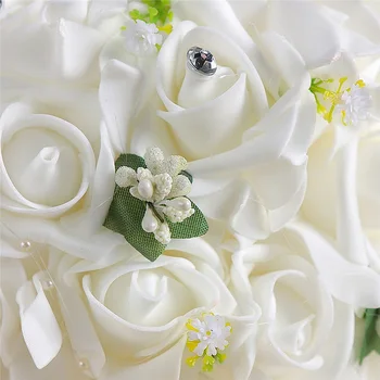 Bela Umetna Roža Poročno Dekoracijo Ponaredek Cvet Šopke Poroko Simulacije Ima Cvetje Država Slog Stranka Slike 2