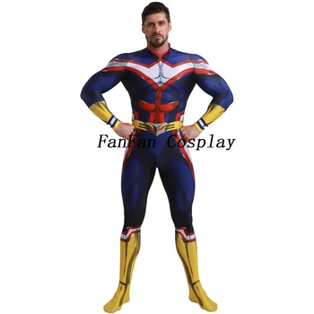 Bi vsi Moški Cosplay Kostum Zentai Spandex Modra Polno Bodysuit Jumpsuit bo Ustrezala Superheroj Kostum za Odrasle/Otroci